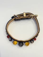 Silver Obsidian Shield Collar