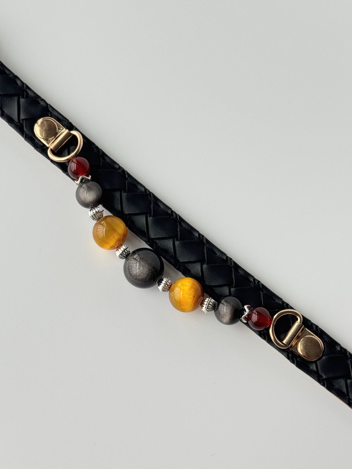 Silver Obsidian Shield Collar