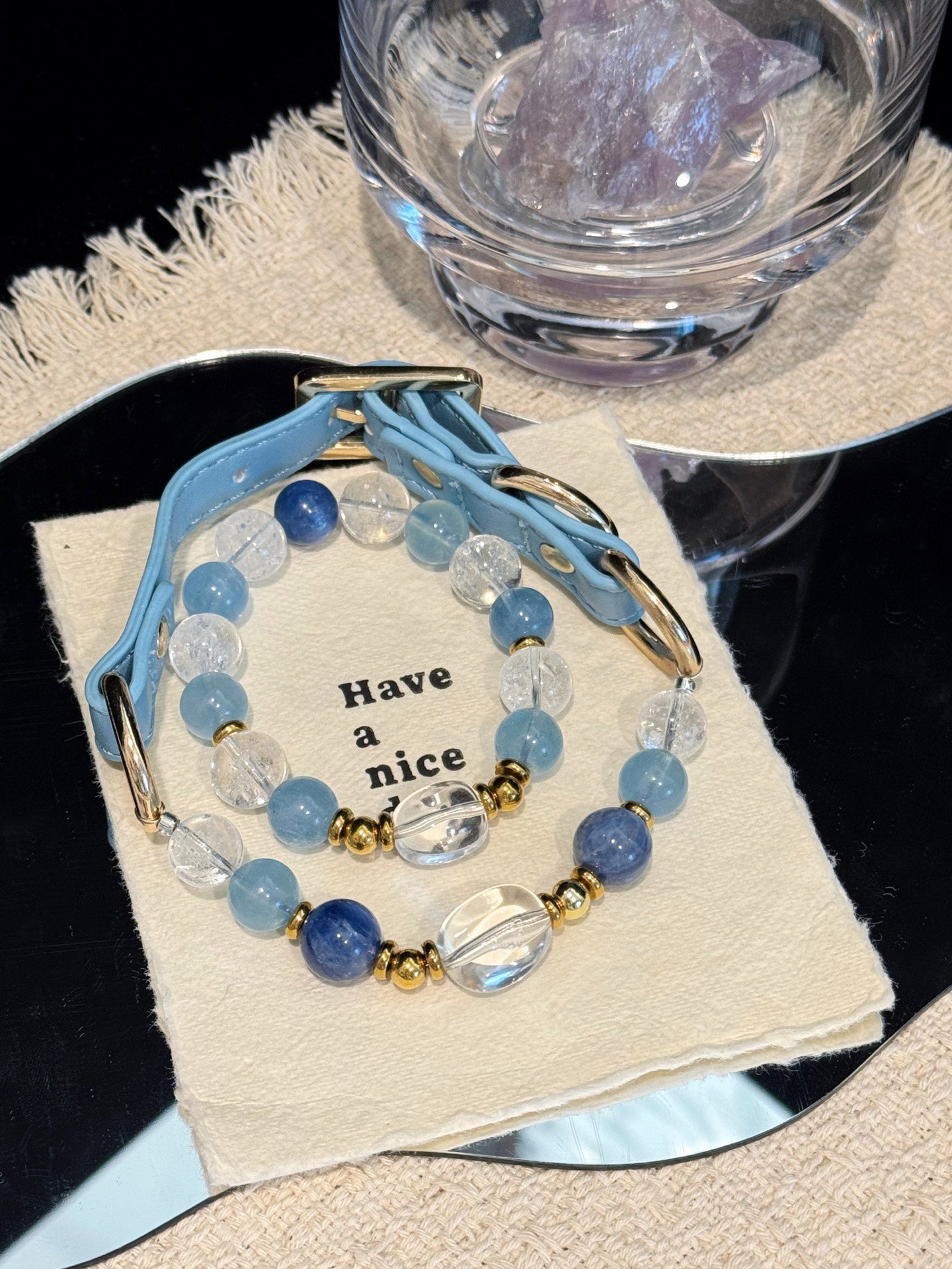 Aquamarine Quartz Clarity Collar Set