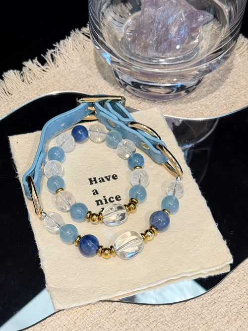 Aquamarine Quartz Clarity Collar Set