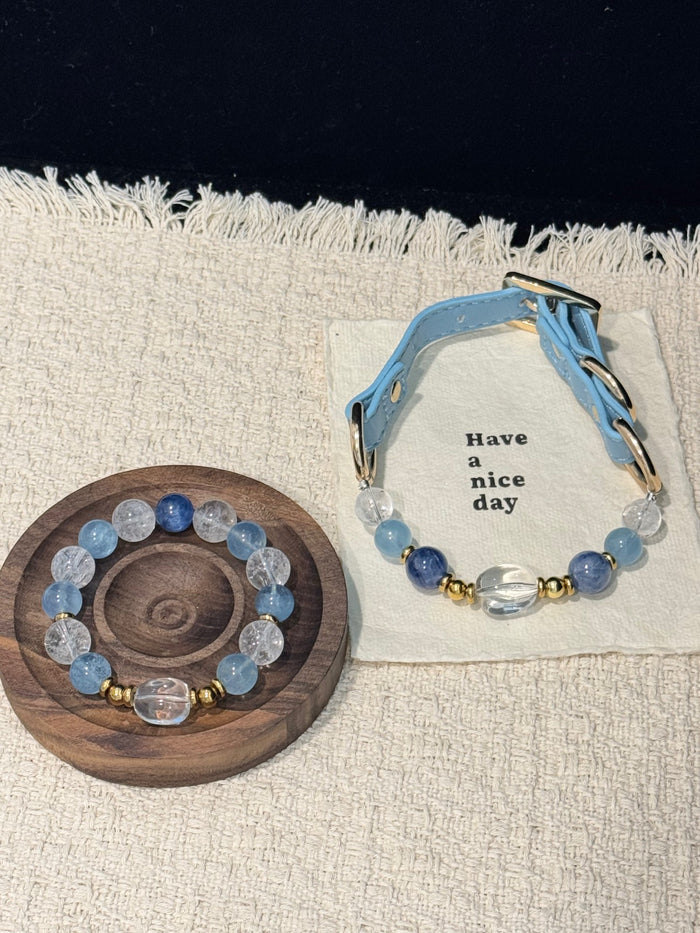 Aquamarine Quartz Clarity Collar Set