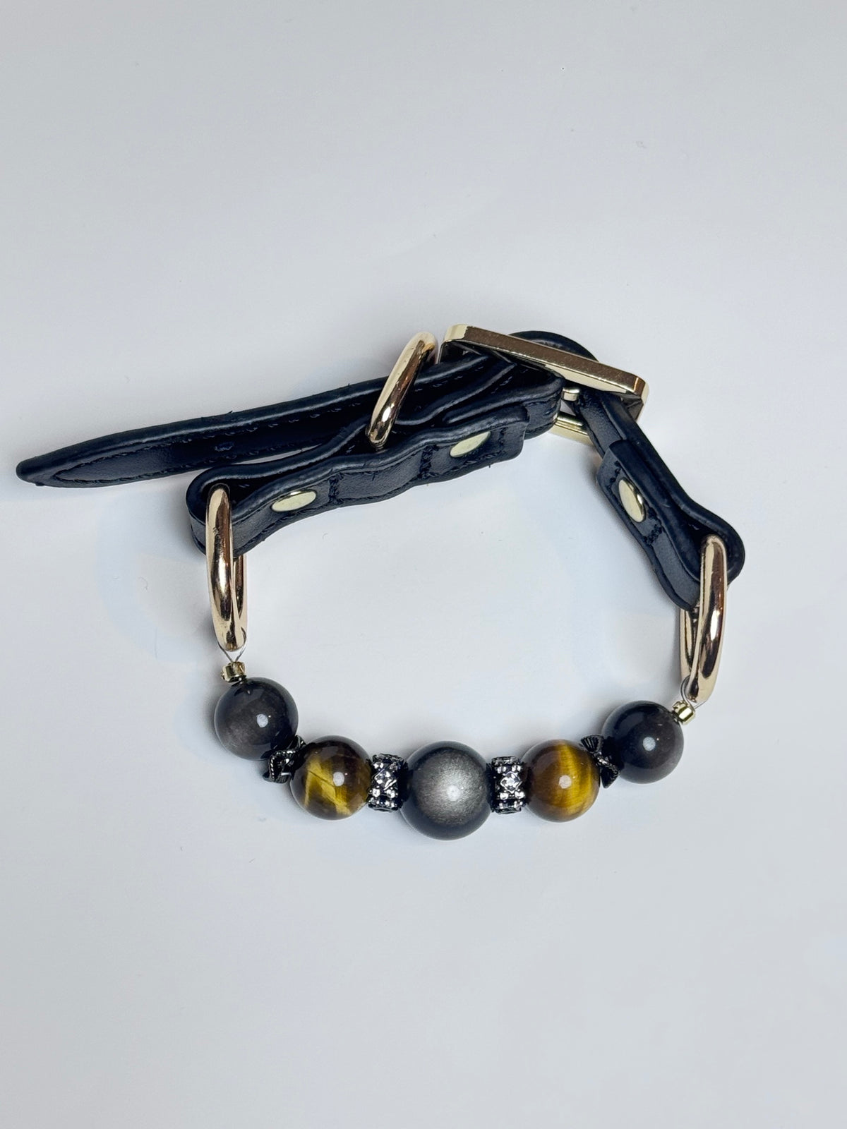 Obsidian Tigereye Protection Collar