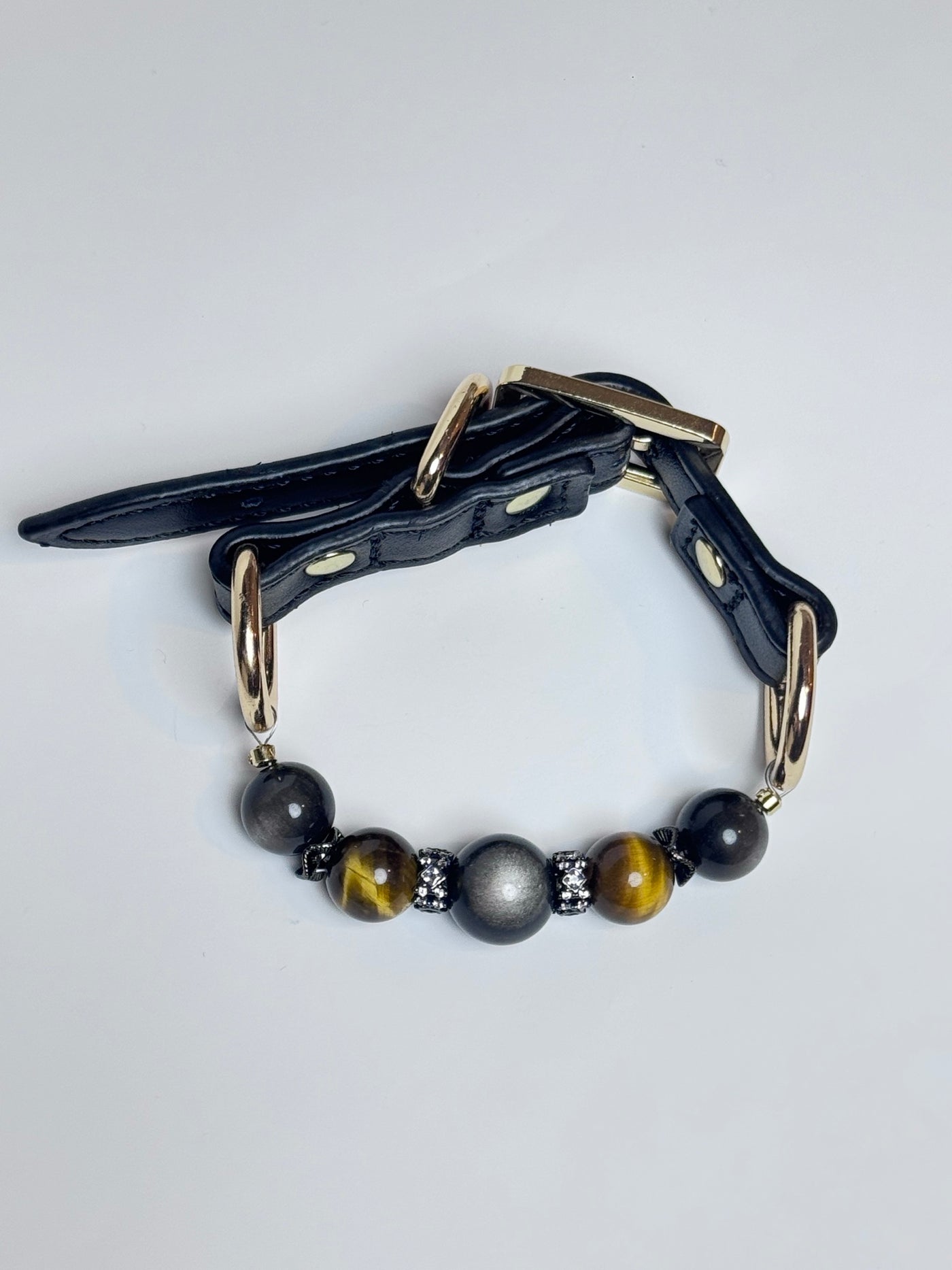Obsidian Tigereye Protection Collar