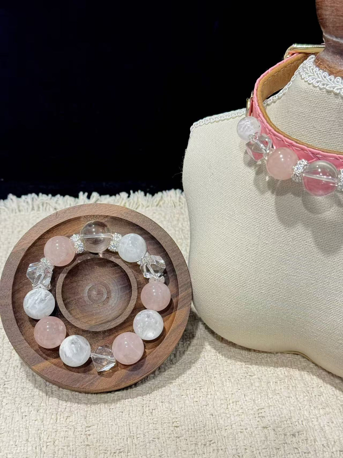 Rose Quartz Gentle Love Collar Set